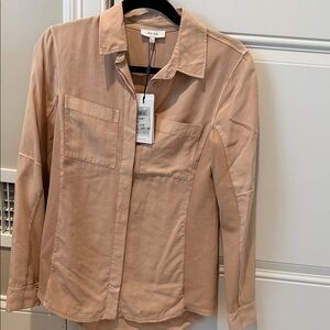 Reiss Light Tan Button-Up Shirt